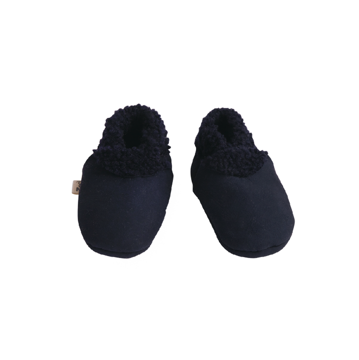 NATURE BABY - LAMBSKIN BOOTIES: NAVY