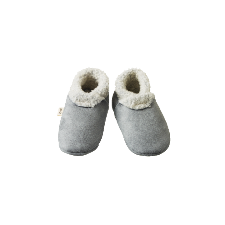 NATURE BABY - LAMBSKIN BOOTIES: GREY [sz:0-3 MTHS]