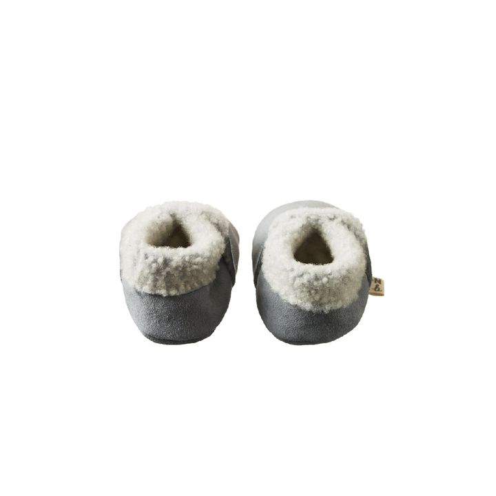 NATURE BABY - LAMBSKIN BOOTIES: GREY [sz:0-3 MTHS]