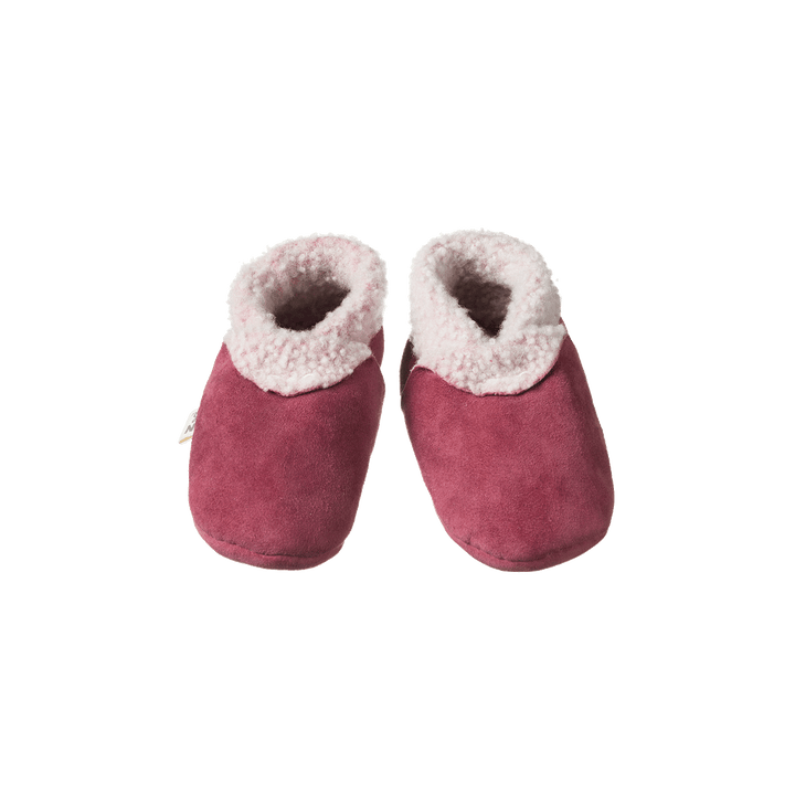 NATURE BABY - LAMBSKIN BOOTIES: RHUBARB [sz:0-3 MTHS]