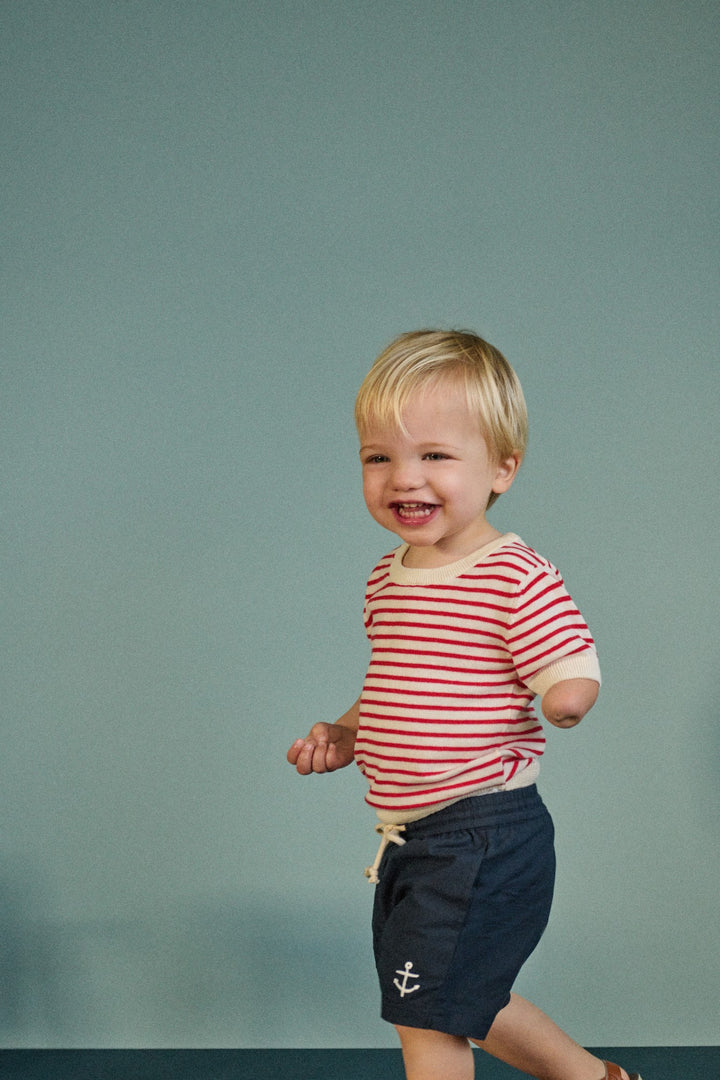 NATURE BABY - JIMMY SHORTS: NAVY [sz:6-12 MTHS]