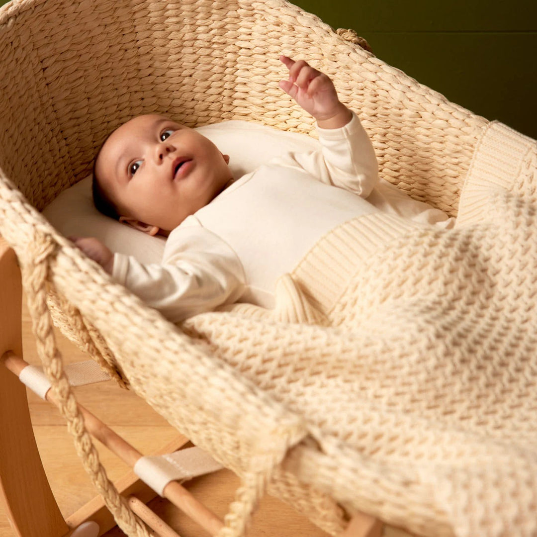 NATURE BABY - LONG SLEEVE BODYSUIT: NATURAL [sz:NB]