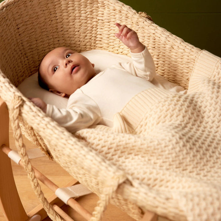 NATURE BABY - LONG SLEEVE BODYSUIT: NATURAL [sz:NB]