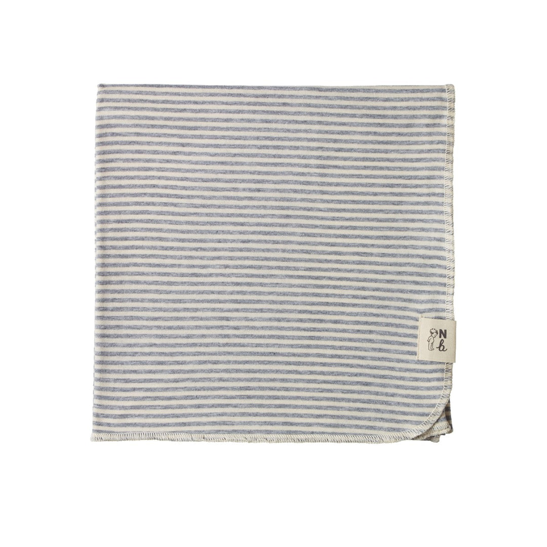 NATURE BABY - COTTON WRAP: GREY MARL STRIPE 