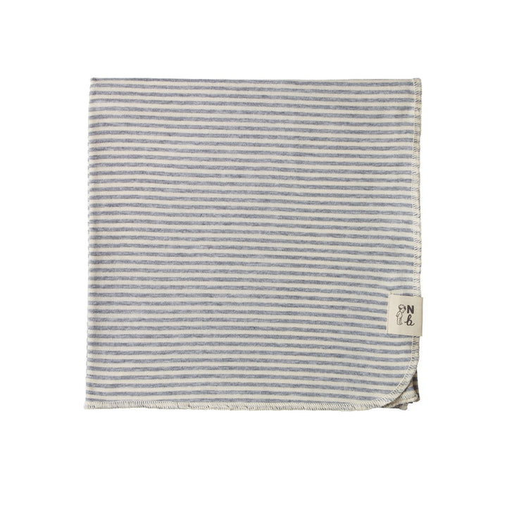 NATURE BABY - COTTON WRAP: GREY MARL STRIPE 