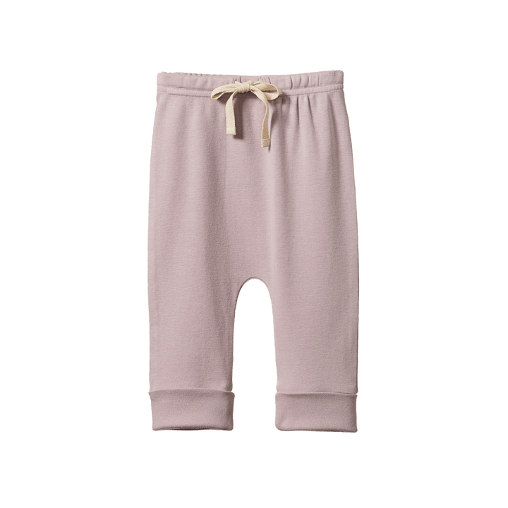 NATURE BABY - DRAWSTRING PANTS: LILAC [sz:0-3 MTHS]