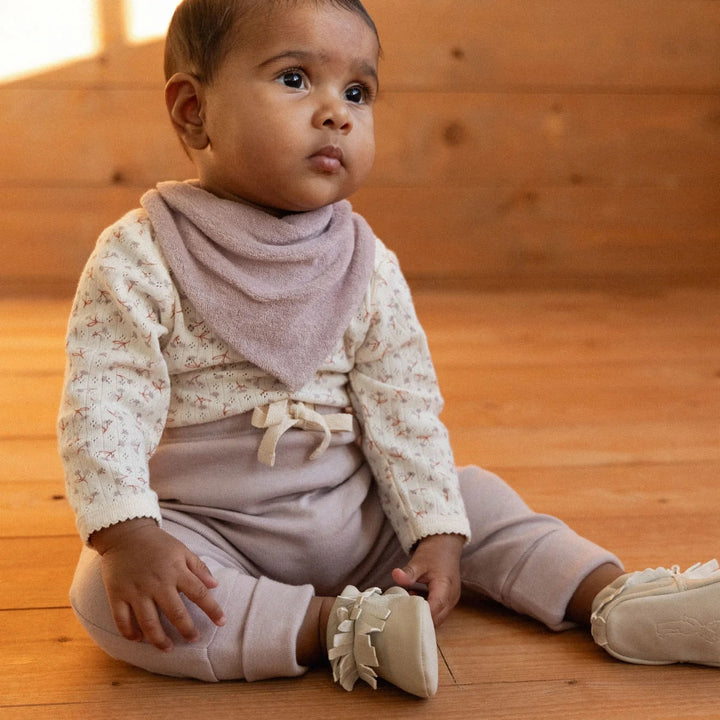 NATURE BABY - DRAWSTRING PANTS: LILAC [sz:0-3 MTHS]