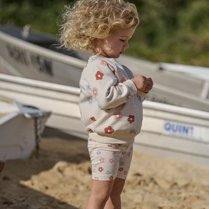 NATURE BABY - EMERSON SWEATER: FLORA STAMP PRINT [sz:6-12 MTHS]