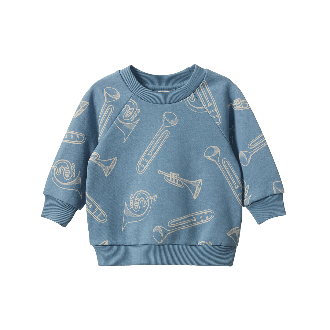 NATURE BABY - EMERSON SWEATER: JAZZ PRINT [sz:6-12 MTHS]