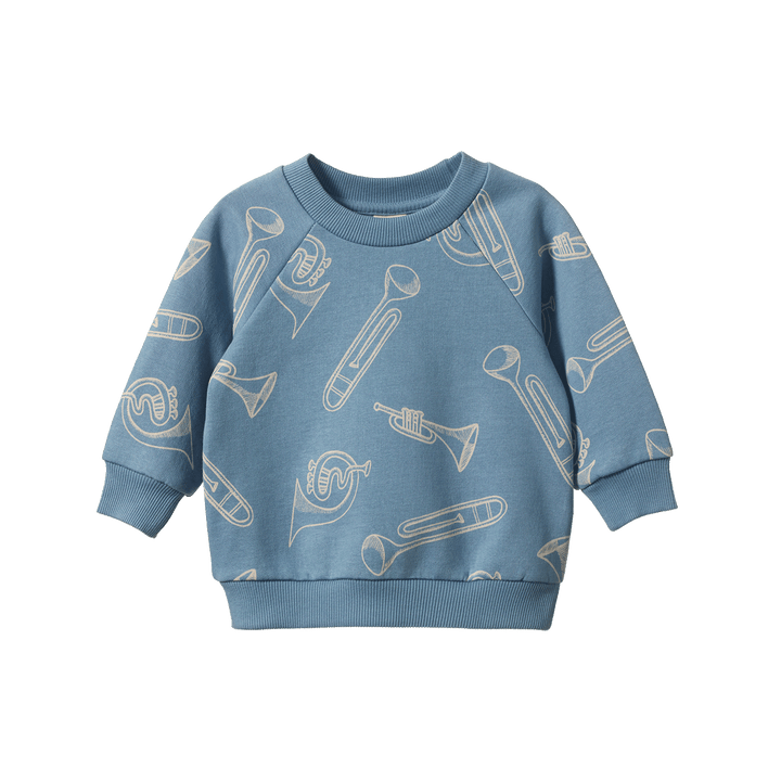 NATURE BABY - EMERSON SWEATER: JAZZ PRINT [sz:6-12 MTHS]