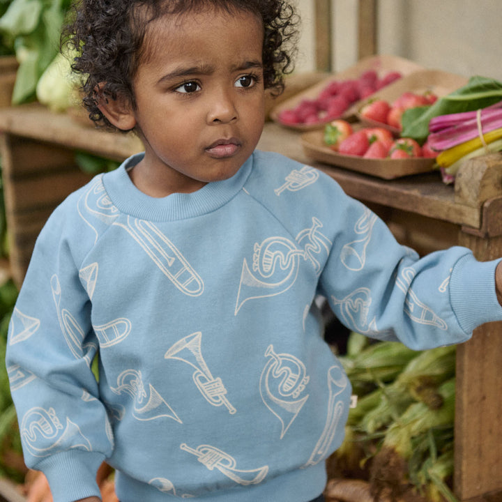 NATURE BABY - EMERSON SWEATER: JAZZ PRINT [sz:6-12 MTHS]