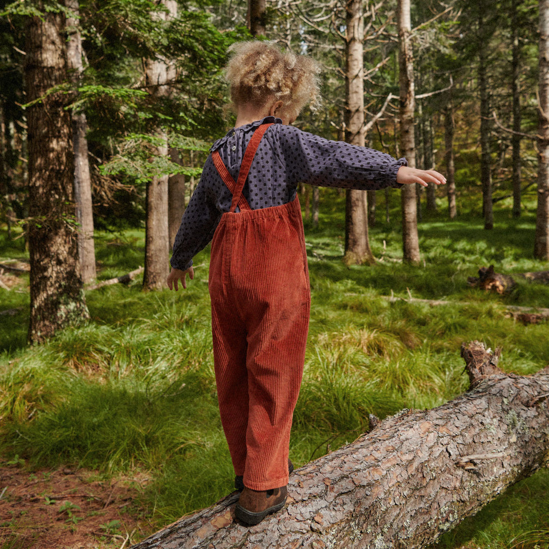 NATURE BABY - TALLIE OVERALLS: SPICE [sz:6-12 MTHS]