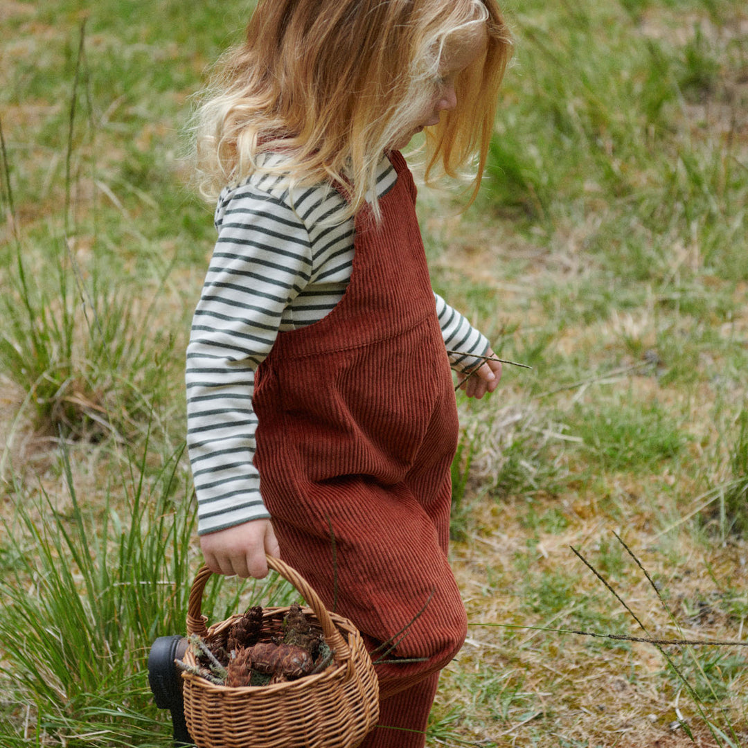 NATURE BABY - TALLIE OVERALLS: SPICE [sz:6-12 MTHS]