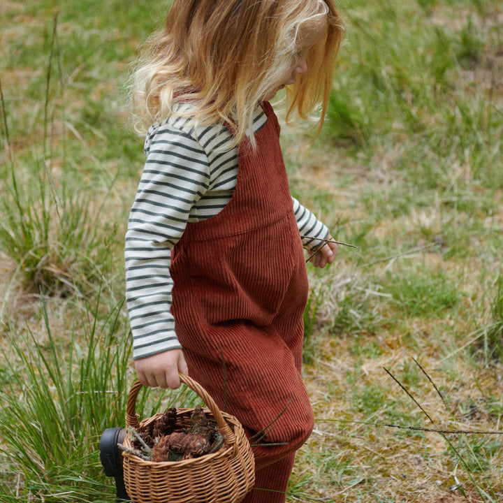 NATURE BABY - TALLIE OVERALLS: SPICE [sz:6-12 MTHS]