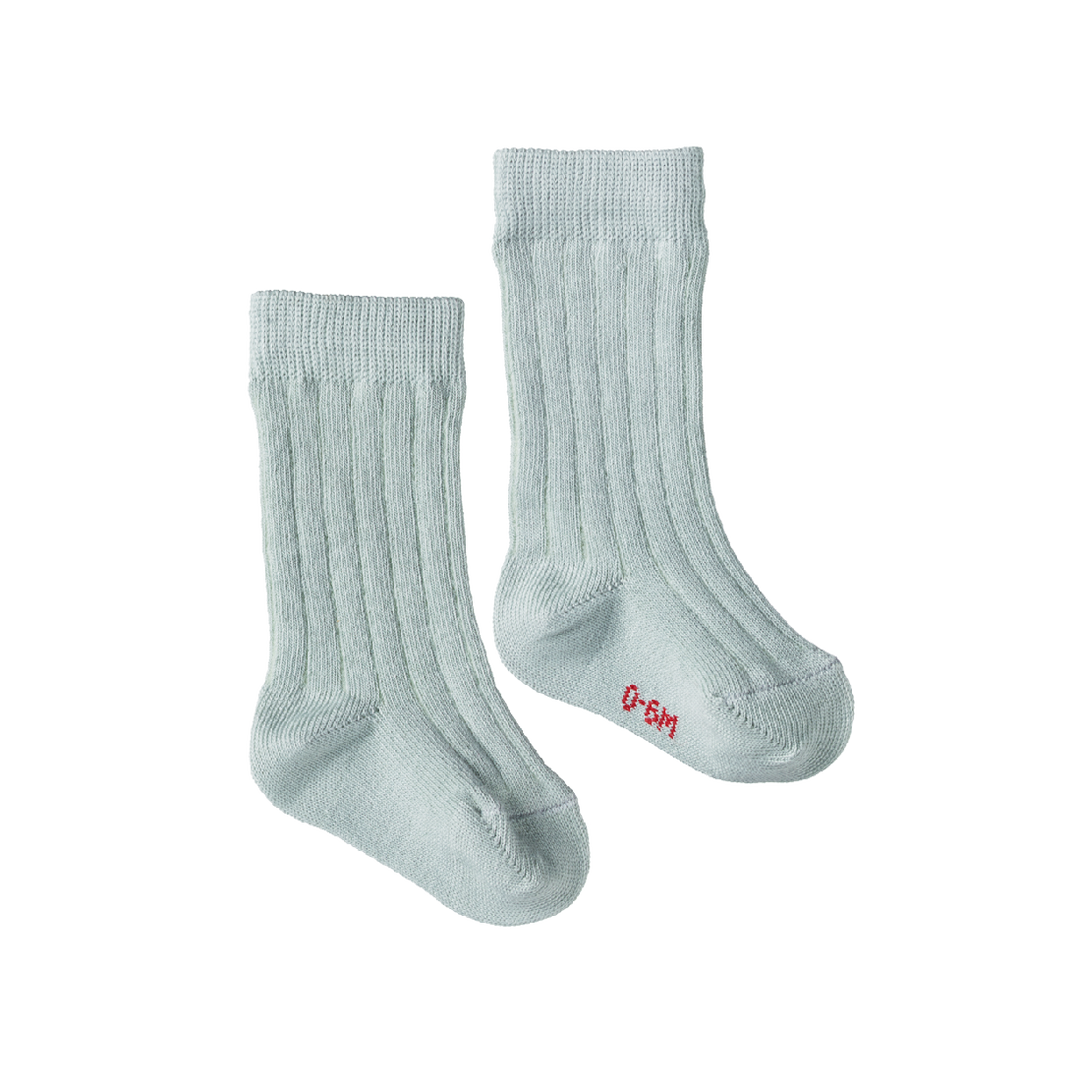 NATURE BABY - ORGANIC COTTON RIBBED SOCKS: SEA