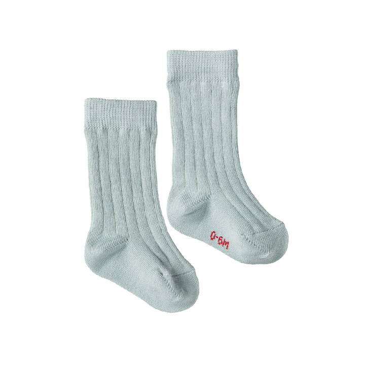 NATURE BABY - ORGANIC COTTON RIBBED SOCKS: SEA