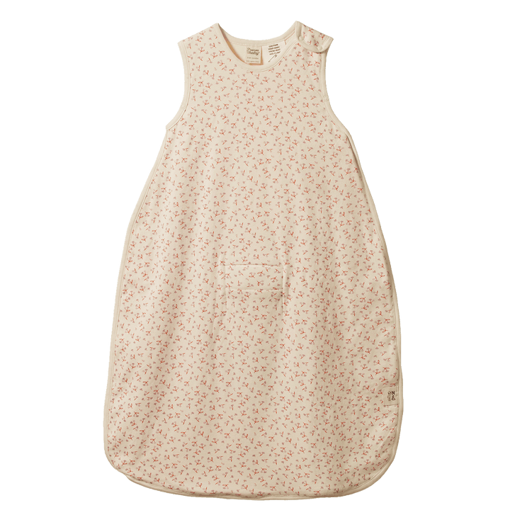 NATURE BABY - ORGANIC COTTON SLEEPING BAG: DANDELION PRINT [sz:0-24 MTHS]