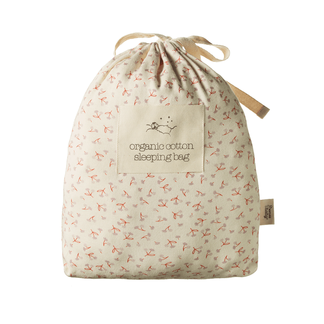 NATURE BABY - ORGANIC COTTON SLEEPING BAG: DANDELION PRINT [sz:0-24 MTHS]
