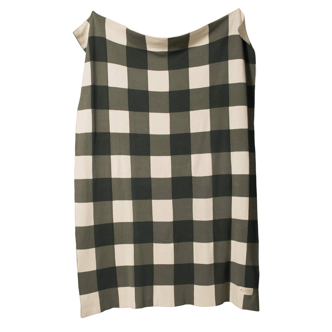 NATURE BABY - DUNE COT BLANKET: THYME CHECK