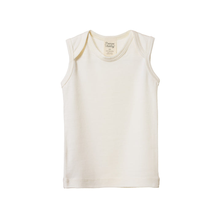 NATURE BABY - MERINO SINGLET POINTELLE: NATURAL [sz:NB]