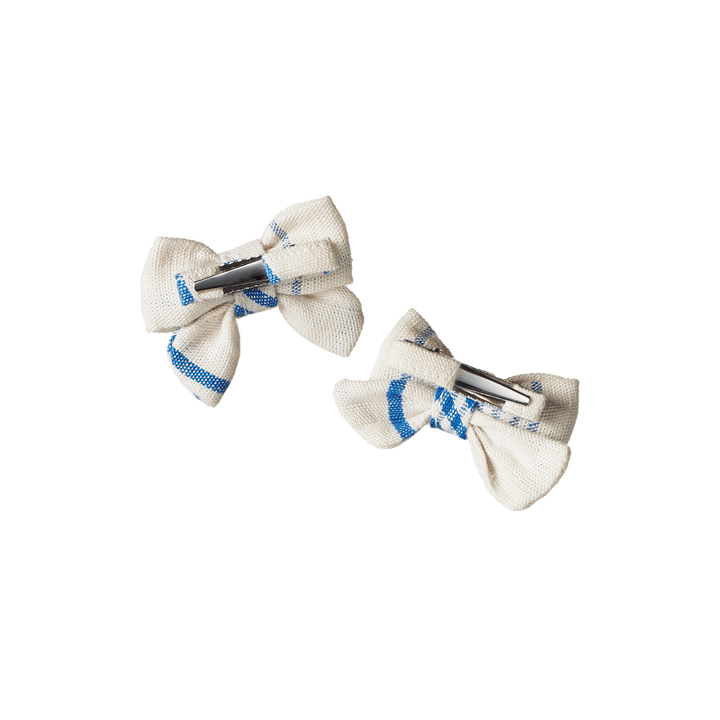 NATURE BABY - BOW HAIR CLIPS: CLYDE CHECK 