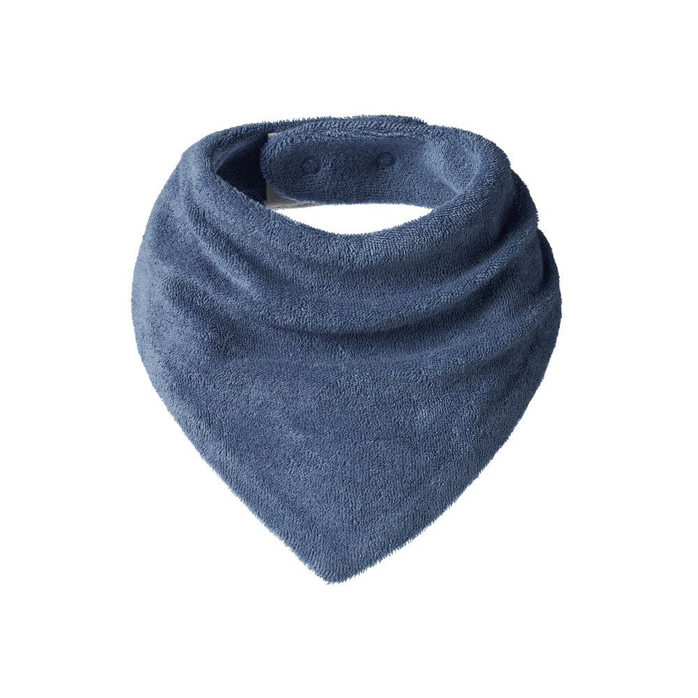 NATURE BABY - TRIANGLE BIB TERRY: DUSKY BLUE [sz:0-6 MTHS]