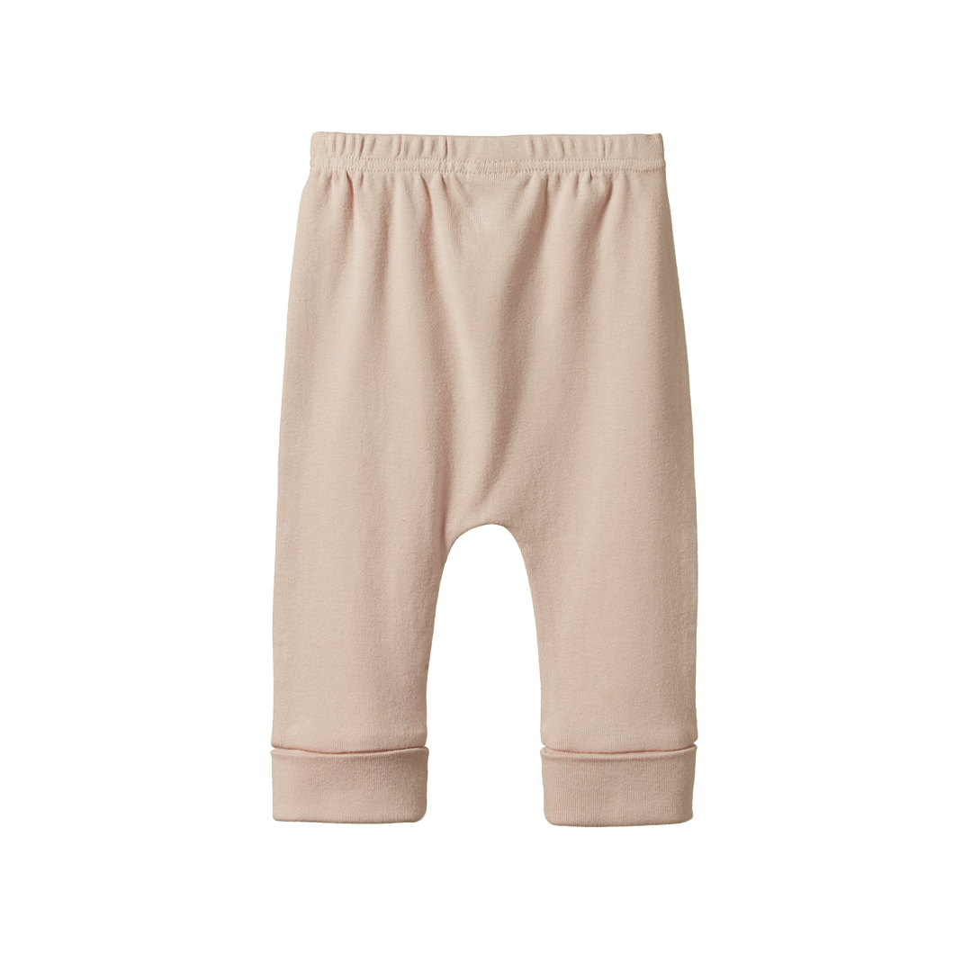 NATURE BABY - DRAWSTRING PANTS: ROSE DUST [sz:0-3 MTHS]