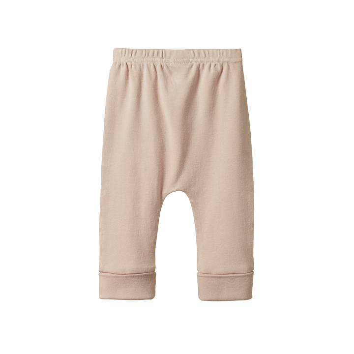 NATURE BABY - DRAWSTRING PANTS: ROSE DUST [sz:0-3 MTHS]