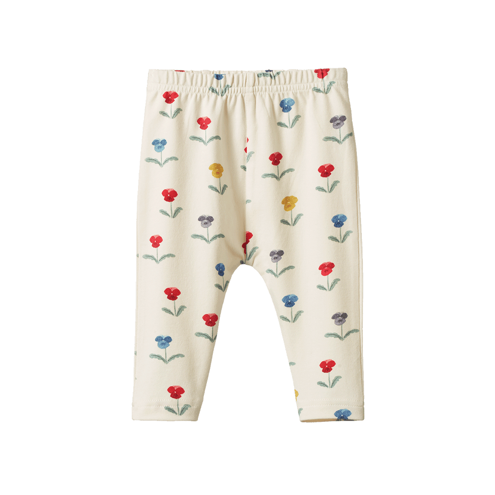 NATURE BABY - LEGGINGS: DELPHINE BLOOMS PRINT [sz:0-3 MTHS]