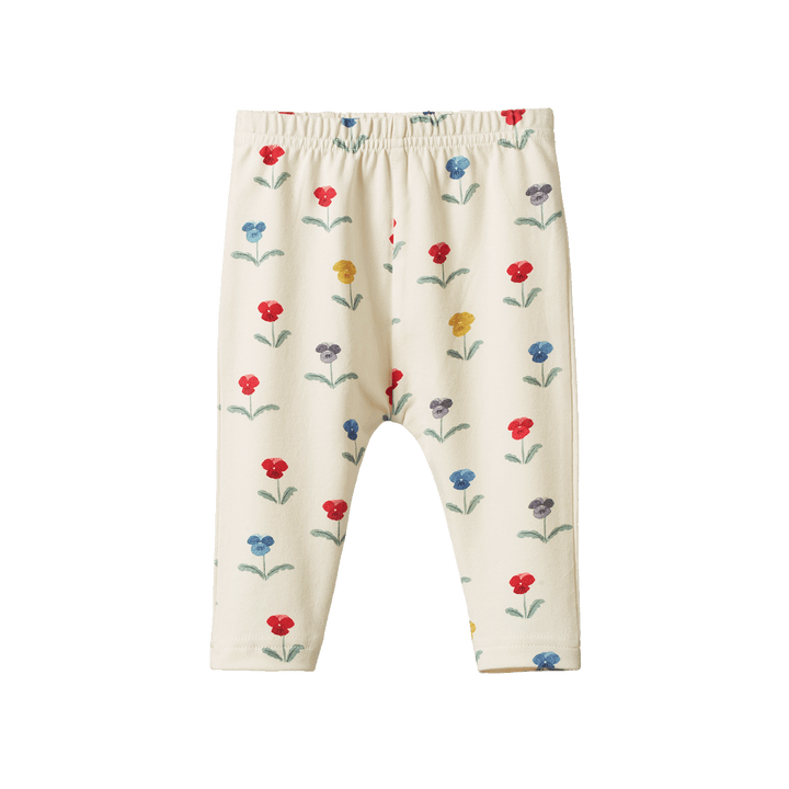 NATURE BABY - LEGGINGS: DELPHINE BLOOMS PRINT [sz:0-3 MTHS]