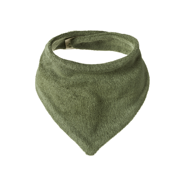 NATURE BABY - TRIANGLE BIB TERRY: NETTLE [sz:0-6 MTHS]