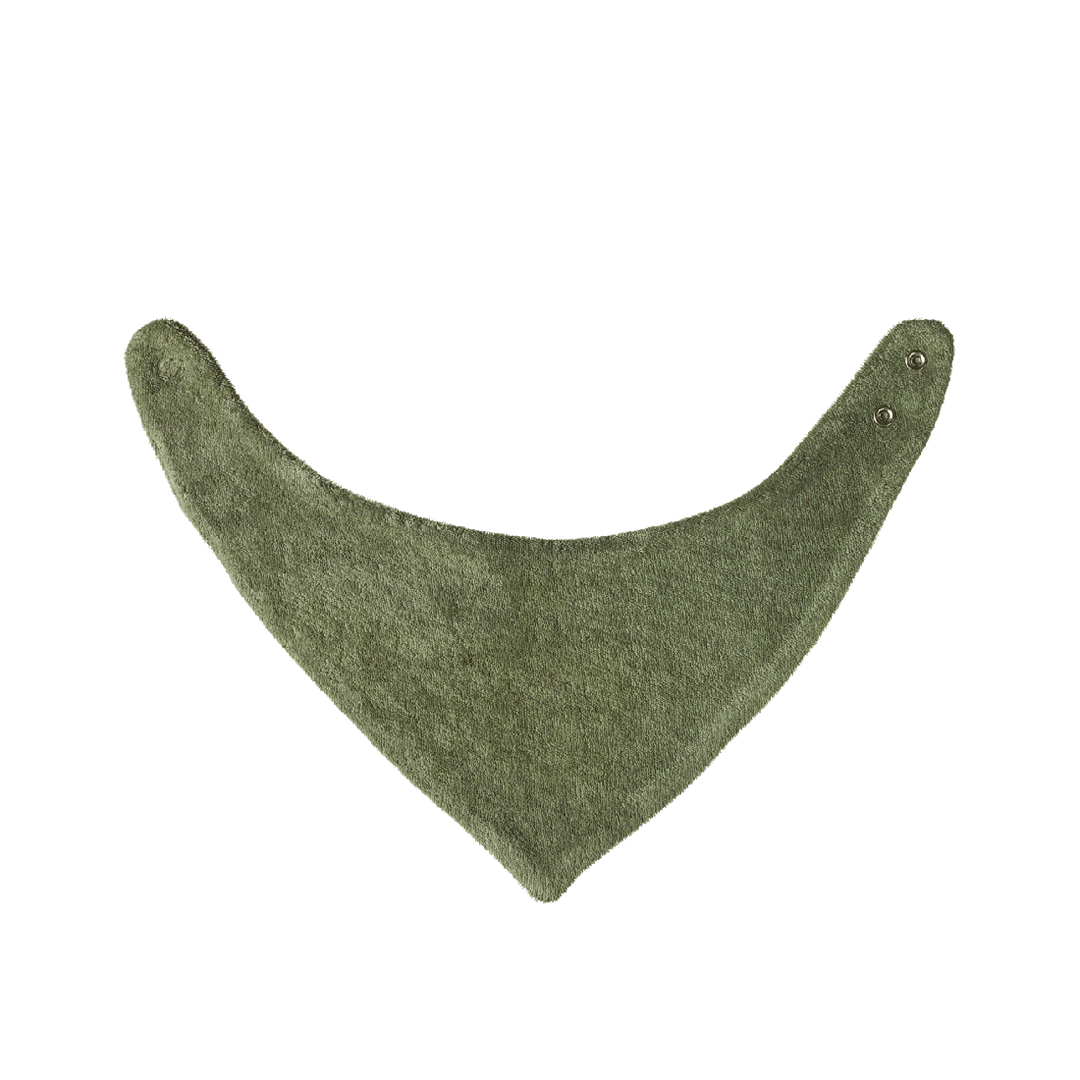 NATURE BABY - TRIANGLE BIB TERRY: NETTLE [sz:0-6 MTHS]
