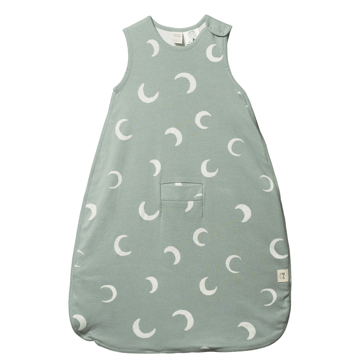 NATURE BABY - ORGANIC COTTON & MERINO SLEEPING BAG: CRESENT PRINT [sz:0-24 MTHS] 