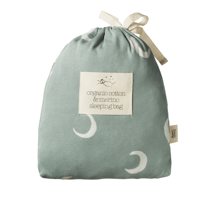 NATURE BABY - ORGANIC COTTON & MERINO SLEEPING BAG: CRESENT PRINT [sz:0-24 MTHS] 
