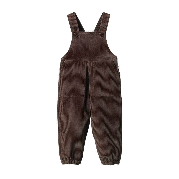 NATURE BABY - TEDDY OVERALLS: PINECONE [sz:6-12 MTHS]