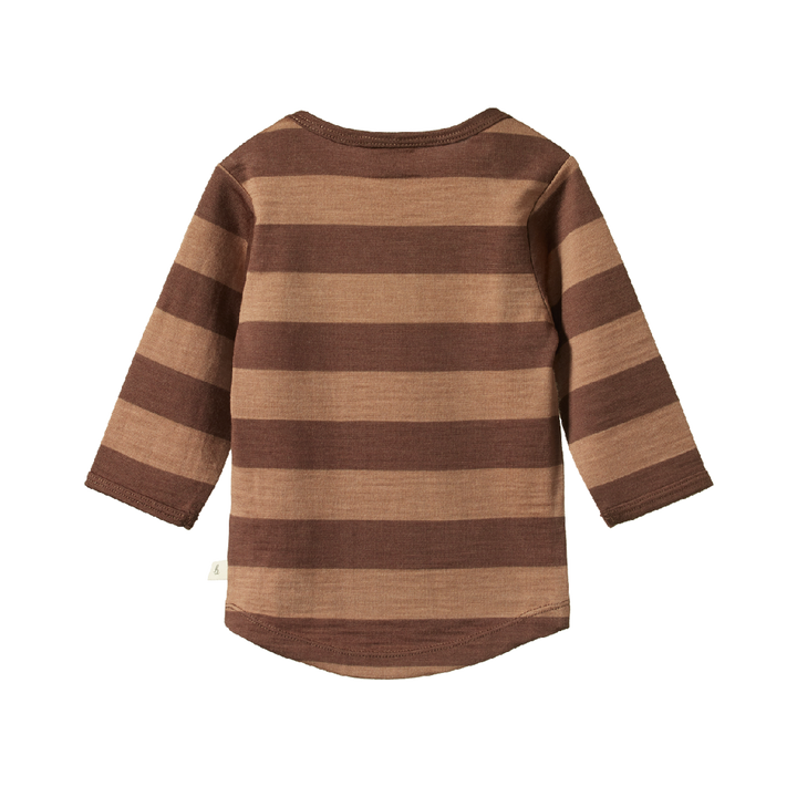 NATURE BABY - MERINO ESSENTIAL TEE: BEAR BOLD STRIPE