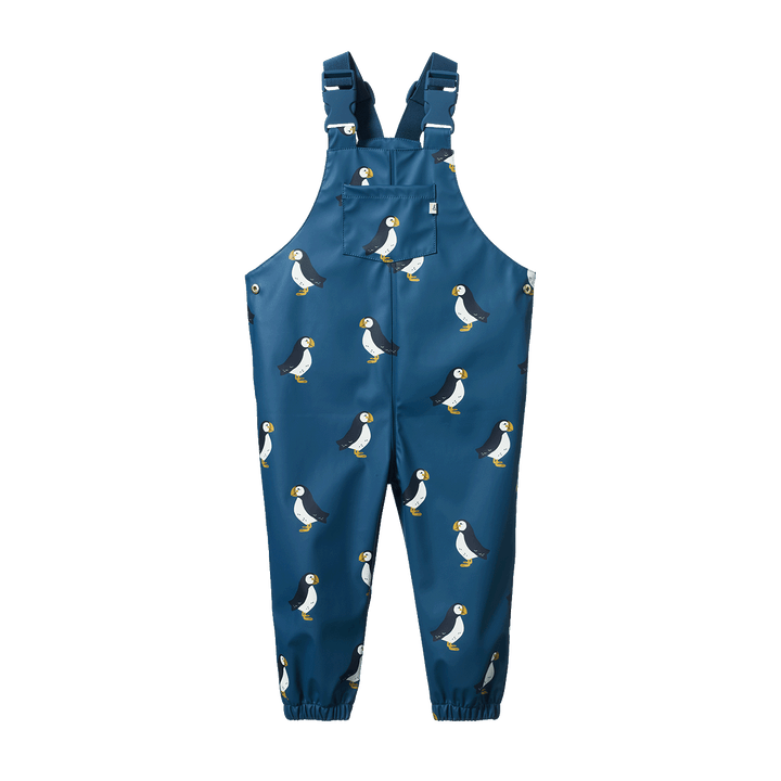 NATURE BABY - SPLASH OVERALLS: PUFFIN PRINT [sz:1-2 YR]