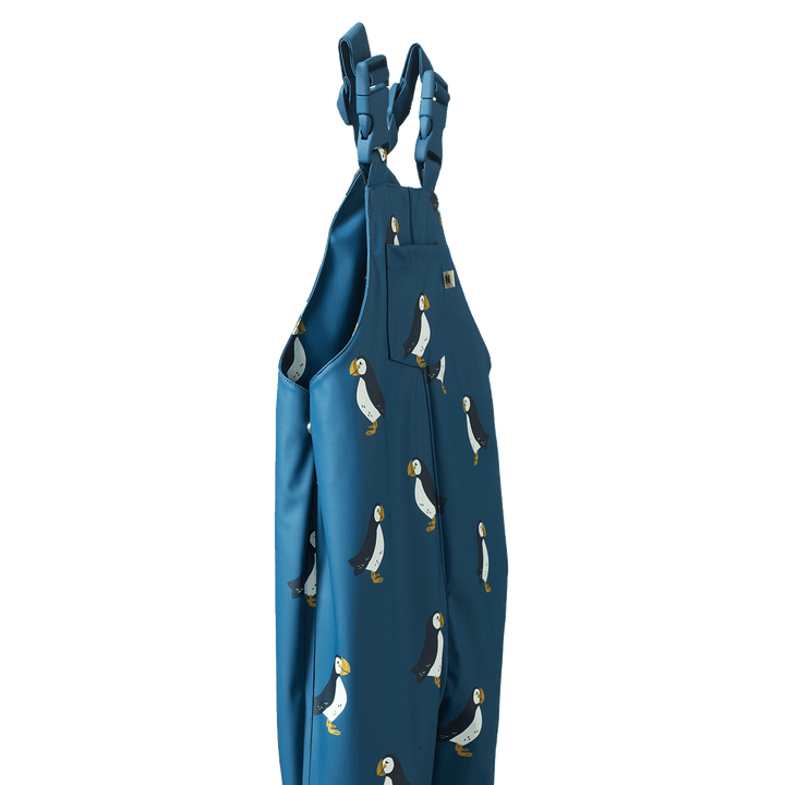 NATURE BABY - SPLASH OVERALLS: PUFFIN PRINT [sz:1-2 YR]
