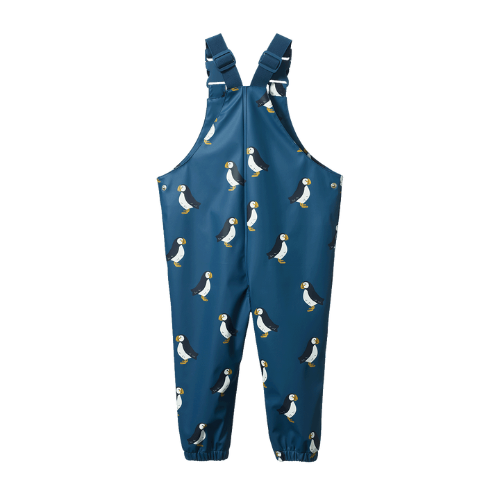 NATURE BABY - SPLASH OVERALLS: PUFFIN PRINT [sz:1-2 YR]