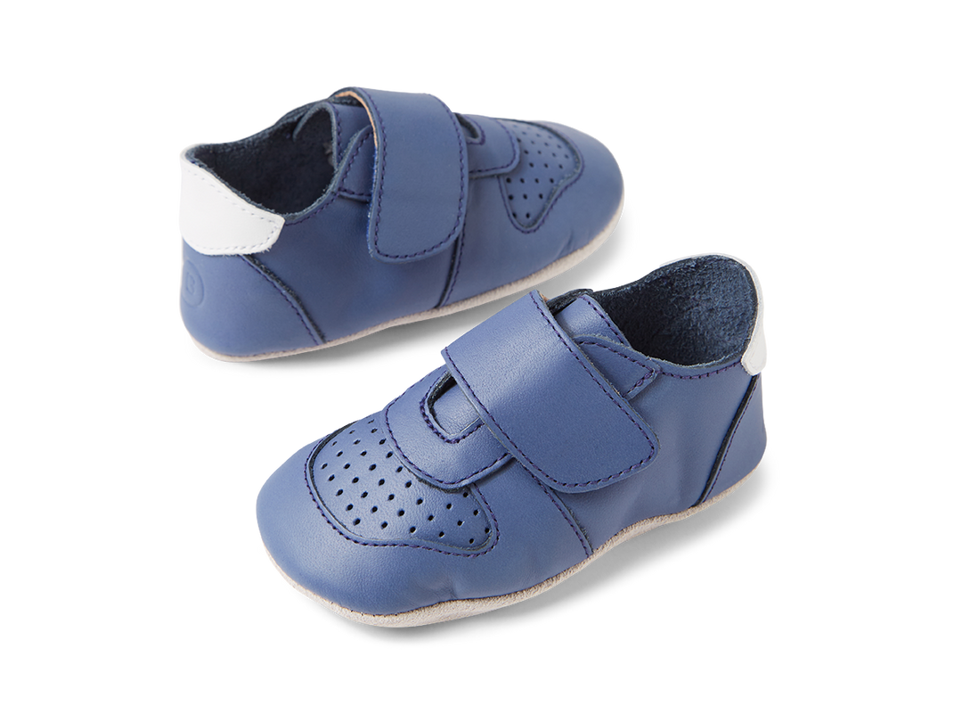 BOBUX - SOFT SOLE RILEY MINI: BLUE INDIGO [sz:S - 3-9 MTHS]