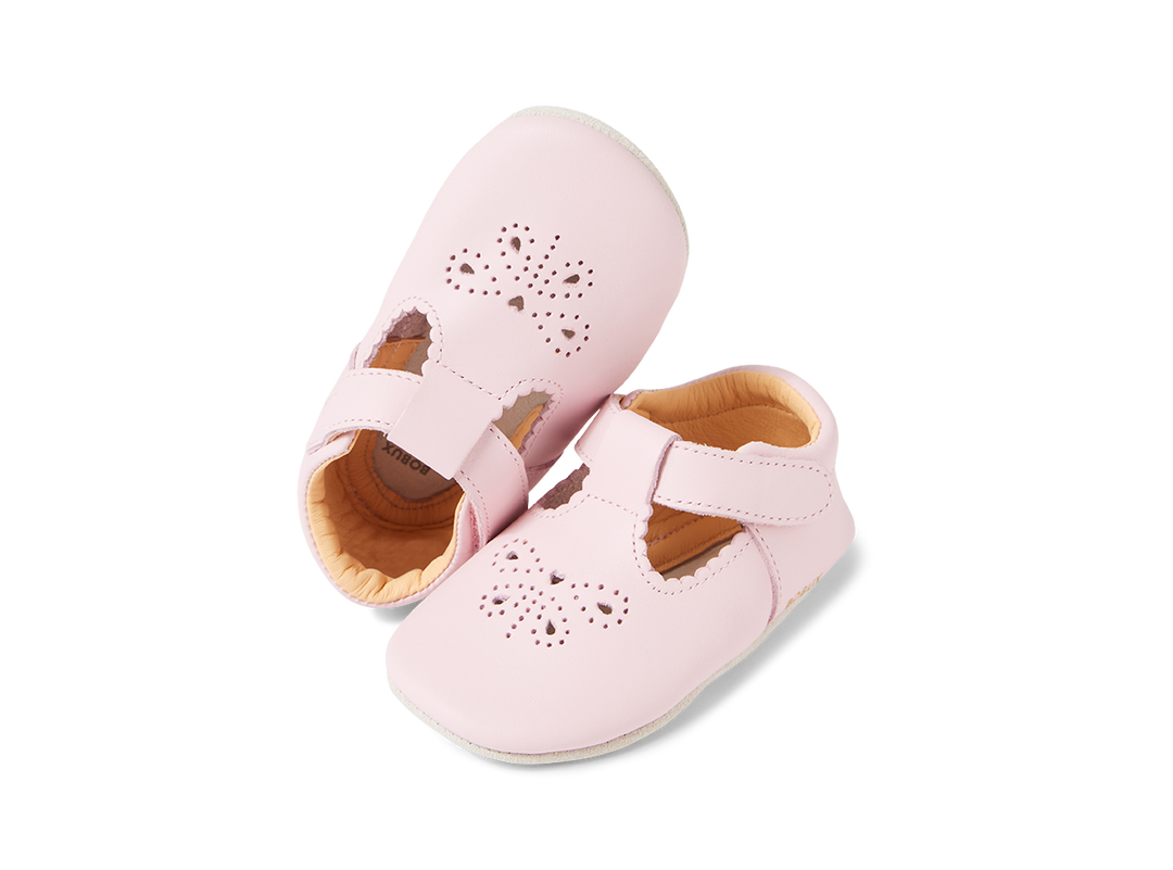 BOBUX - SOFT SOLE FLUTTERHEART: PARFAIT PINK [sz:S - 3-9 MTHS]
