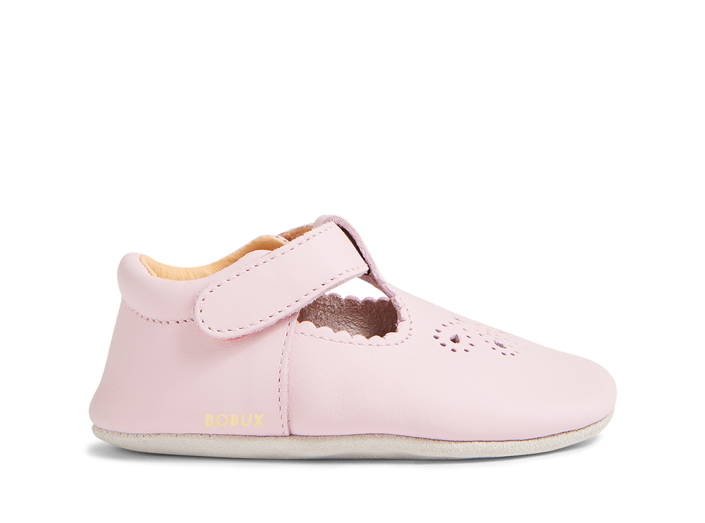BOBUX - SOFT SOLE FLUTTERHEART: PARFAIT PINK [sz:S - 3-9 MTHS]