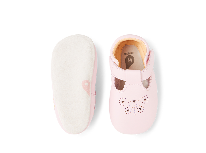 BOBUX - SOFT SOLE FLUTTERHEART: PARFAIT PINK [sz:S - 3-9 MTHS]