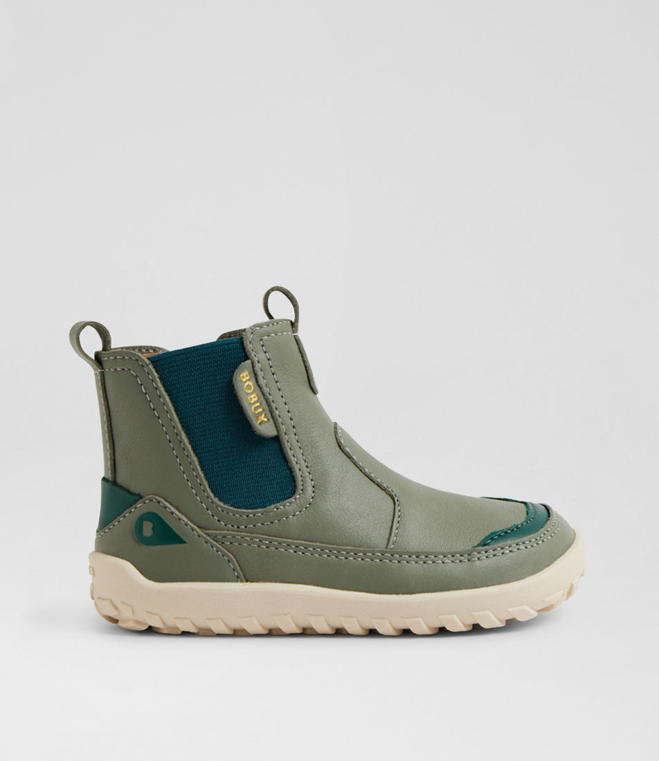 BOBUX - IW ALPHA TRAIL BAREFOOT ANKLE BOOT: VETIVER [sz:23 EU]