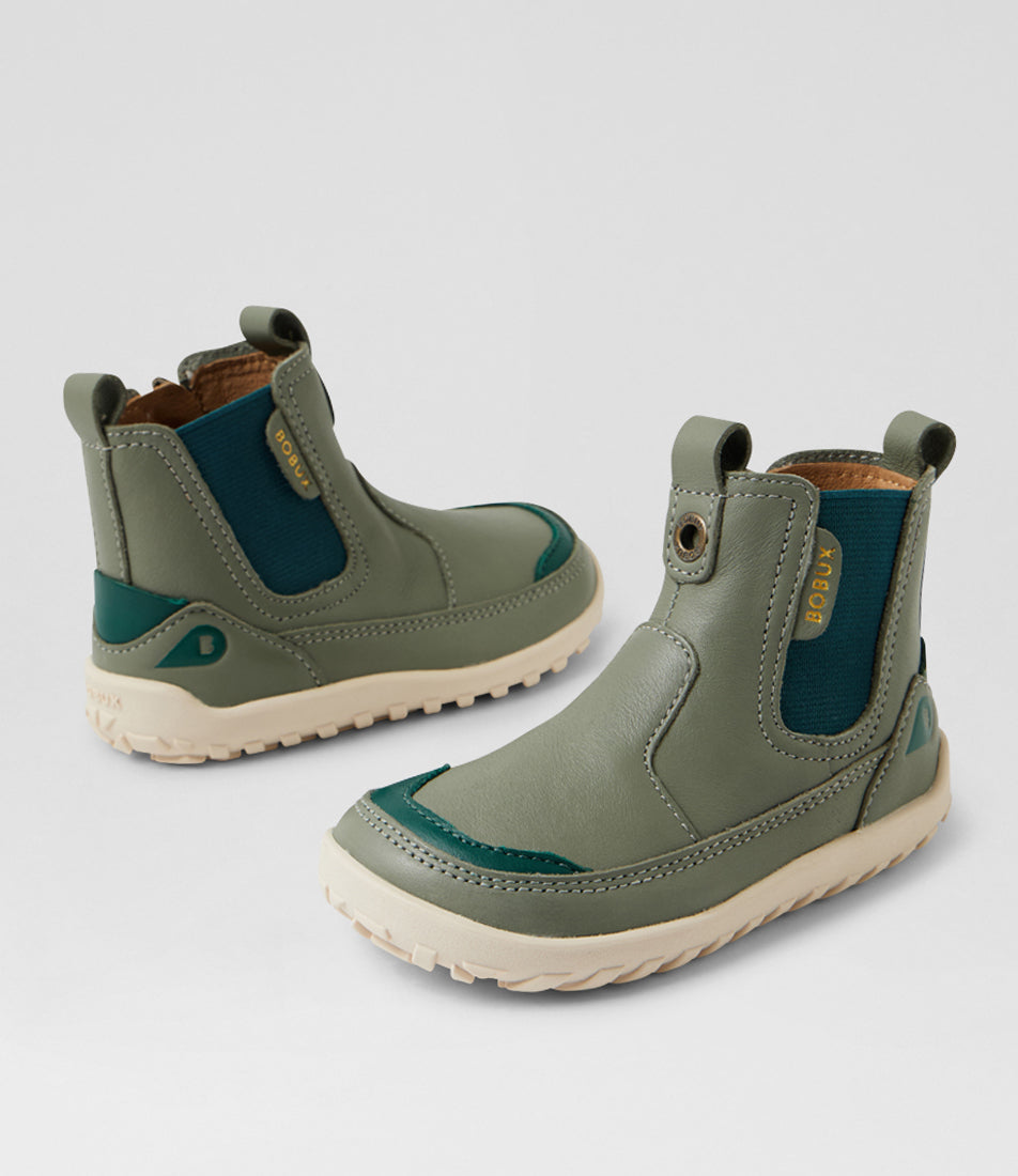BOBUX - IW ALPHA TRAIL BAREFOOT ANKLE BOOT: VETIVER [sz:23 EU]