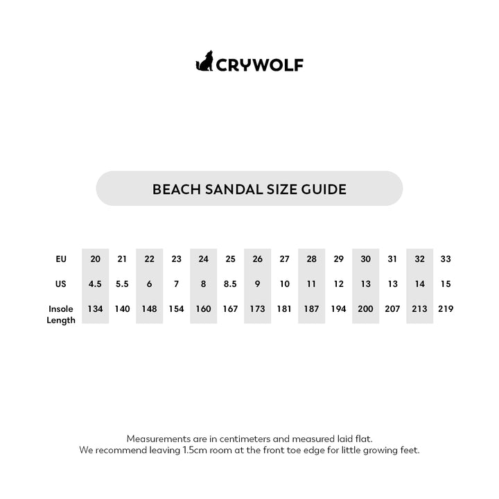 CRYWOLF - BEACH SANDAL: COASTAL GREEN [sz:EU 21 / US 4]