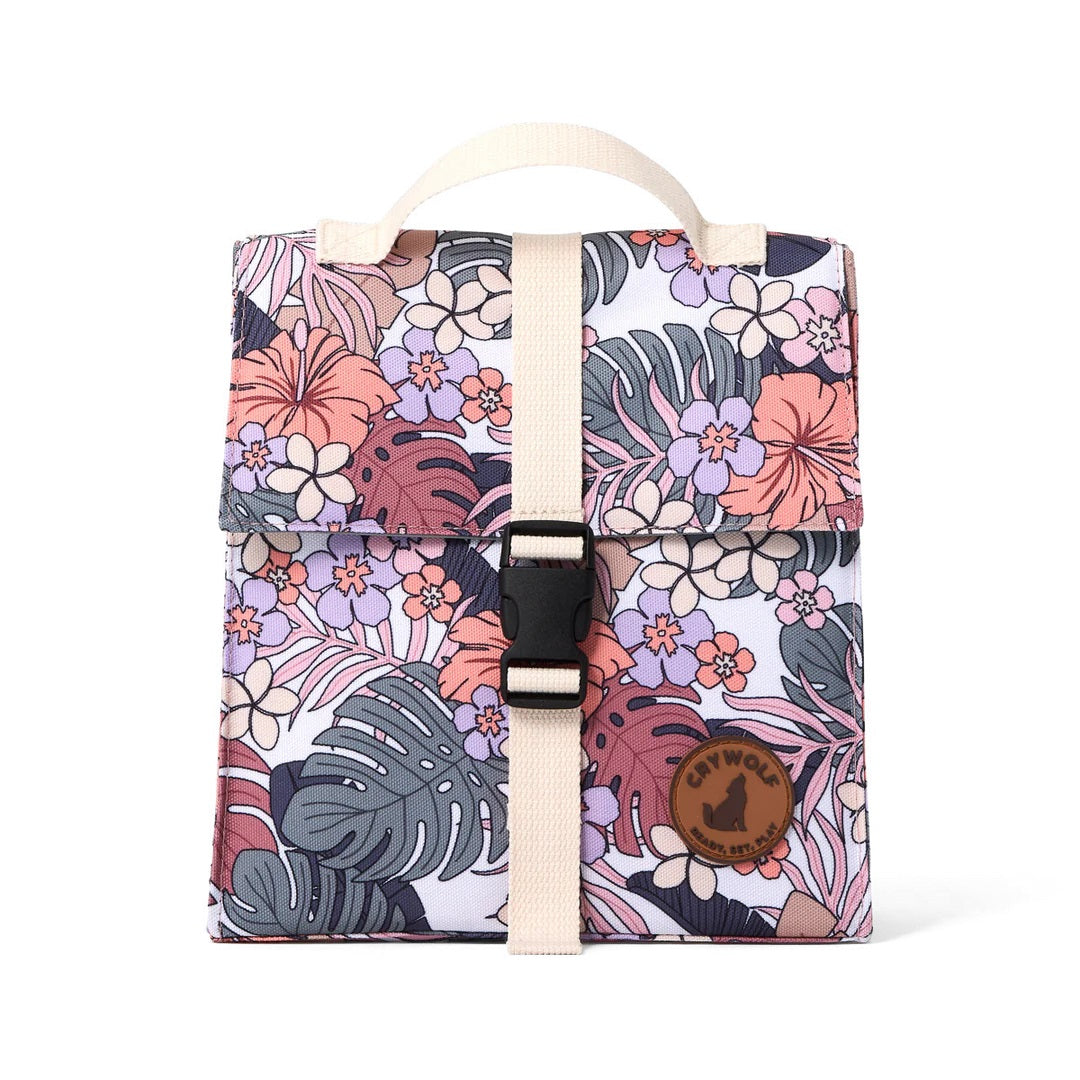 CRYWOLF - INSULATED LUNCH BAG, TROPICAL FLORAL