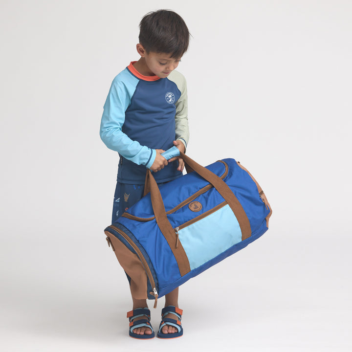 CRYWOLF - PACKABLE DUFFLE: DEEP SEA COLOURBLOCK 
