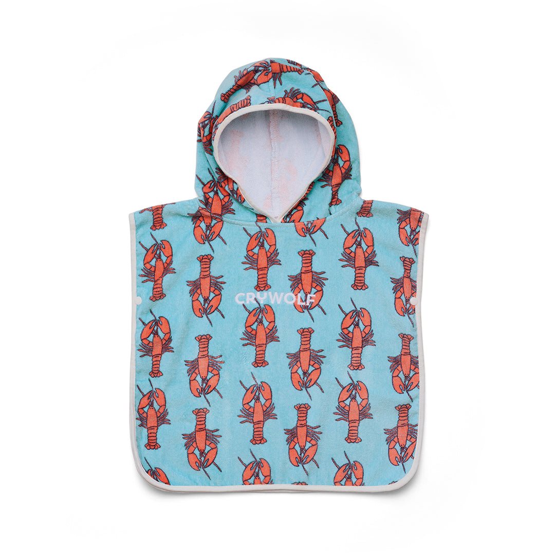 CRYWOLF - BABY HOODED TOWEL: LOBSTERS 