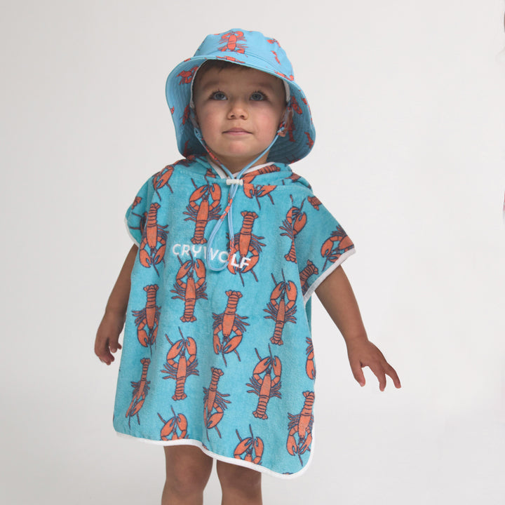 CRYWOLF - BABY HOODED TOWEL: LOBSTERS 